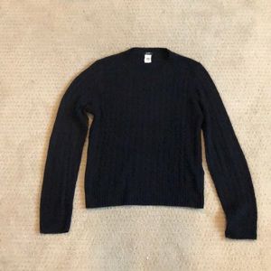 J. Crew Black Cable Knit Sweater